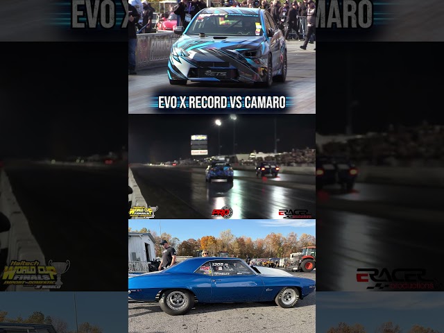 EVO X World Record RRT Motorsports vs All Motor Camaro  #importvsdomestic