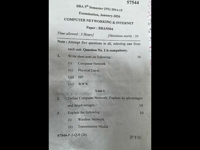 #bba #computernetwork #internet #networking #exam #mdu #regular #dec #2025  #viral #youtubeshorts