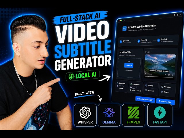 I Built a Full-Stack AI Video Subtitle Generator | Whisper + Local LLM + FFmpeg + FastAPI