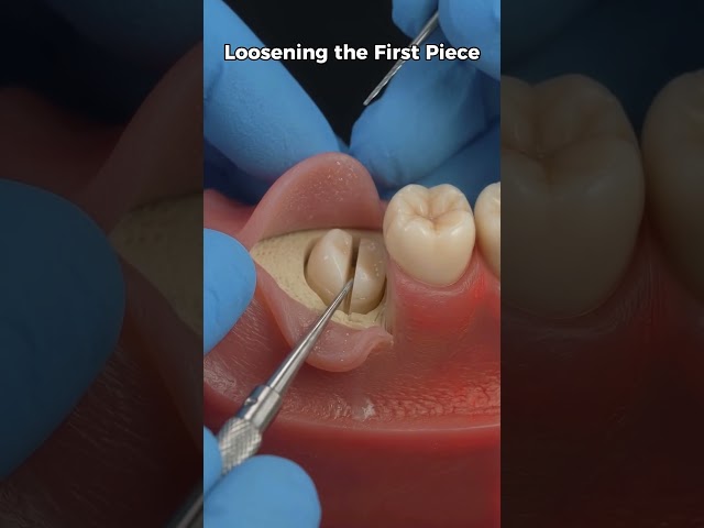 How an Impacted Wisdom Tooth Is Removed  | 3D Simulation #dentist