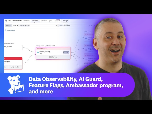 Data Observability, AI Guard, Feature Flags, Ambassador program, and more | This Month in Datadog