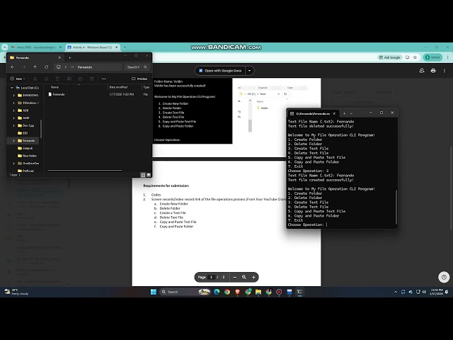 Laboratory Activity #4 - Windows-Based Command Line Interface (Bryan Kyle D. Fernando)