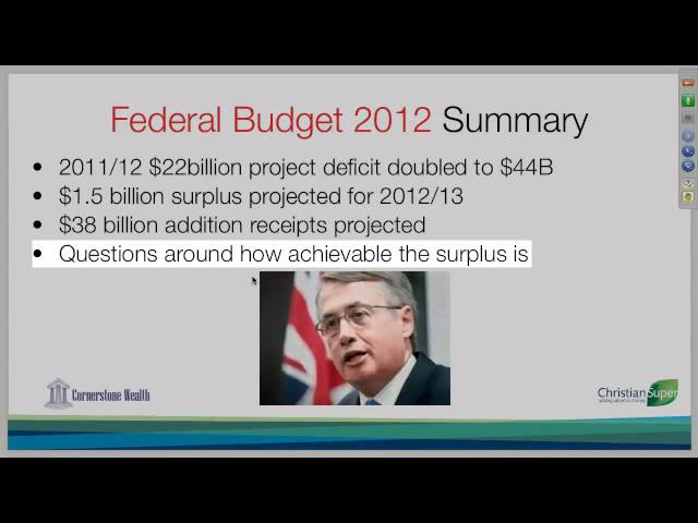 14 Federal Budget 2012 Summary