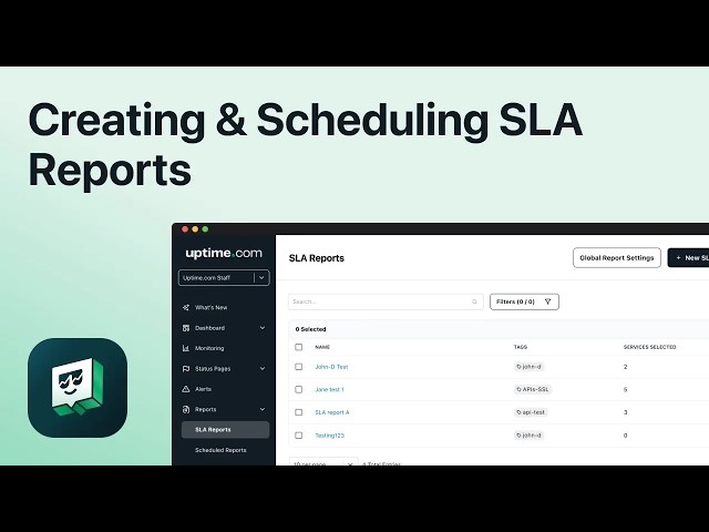 Creating & Scheduling SLA Reports
