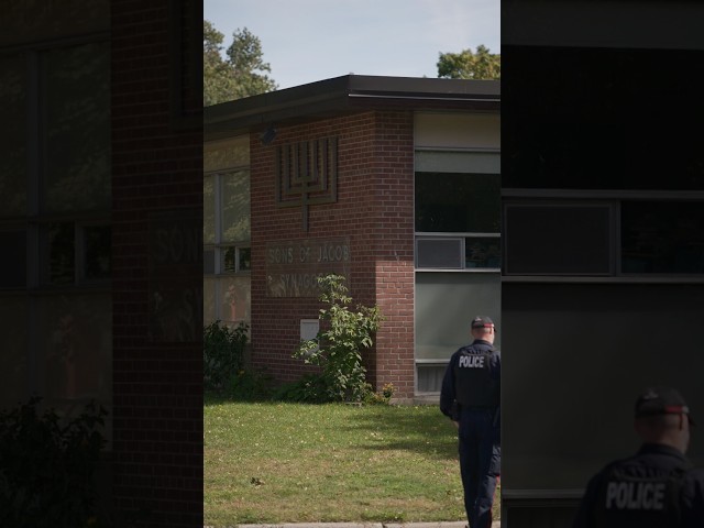 Suspect opened fire on officer as worshippers gathered at Belleville synagogue