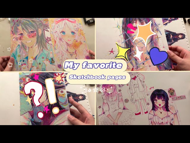 Flipping Through My Favorite Sketchbook Pages ⭐️| ASMR