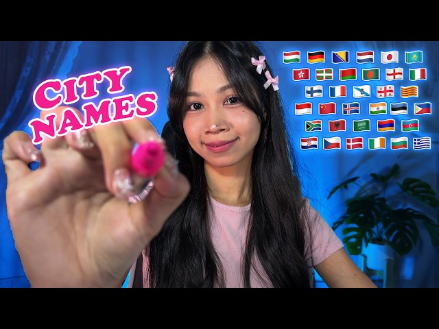 ASMR Writing City Names in 35 Languages 🩵 Part 1