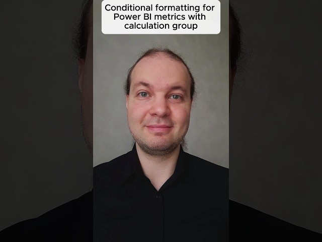 How to set conditional formatting for Power BI metrics with only one calculation group #Shorts