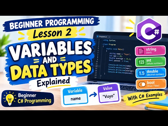 Variables and Data Types Explained | Beginner Programming Lesson 2