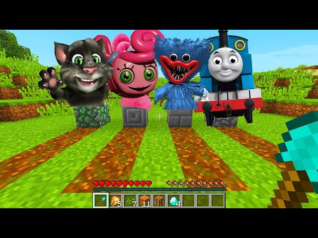 Minecraft PE : DO NOT CHOOSE THE WRONG GRAVE! (HUGGY WUGGY, MOMMY LONG LEGS & TALKING TOM)