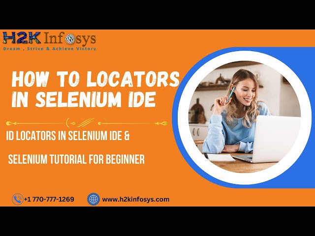 ID Locators In Selenium IDE | Selenium Tutorial for Beginner | Selenium Tutorials by H2K infosys