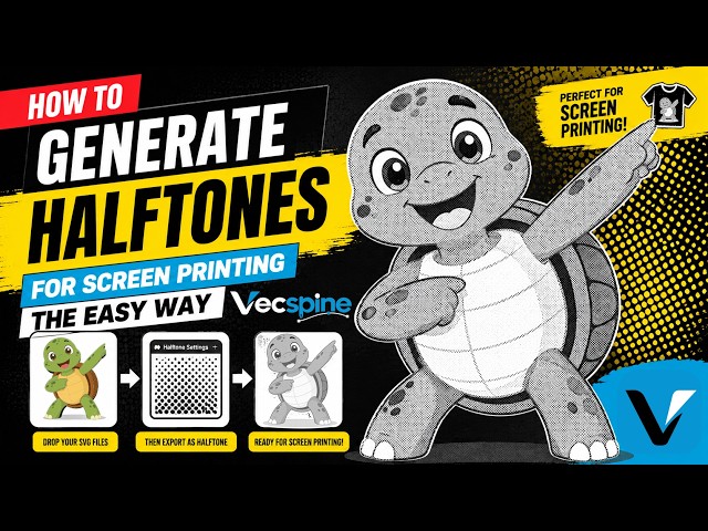 How to Make Halftones for Screen Printing | Easy SVG to Halftone with Vecspine