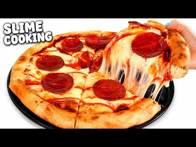 Making PIZZA With SLIME | Satisfying Slime Cooking ASMR