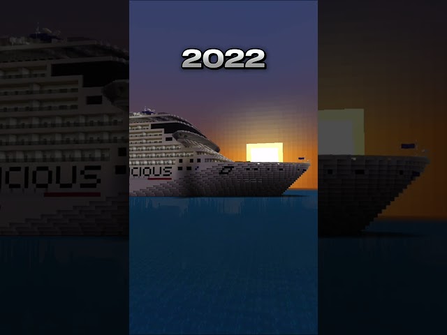 Then Vs NOW! #shorts #minecraft #cruise #ship #relatable