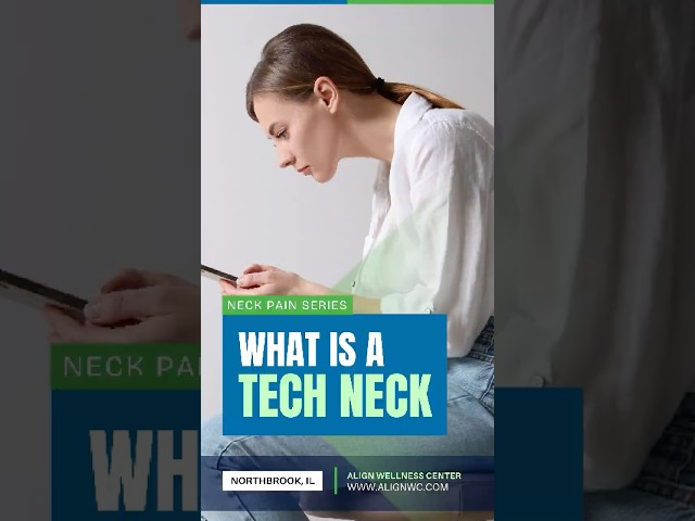 Your screen time could be showing up in your neck. #TechNeck #NeckPain #NorthbrookChiropract #shorts