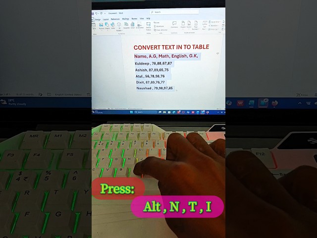 This Hidden Shortcut Converts Text to a Table Instantly - No One Uses It! #viral #excel #shorts#tips