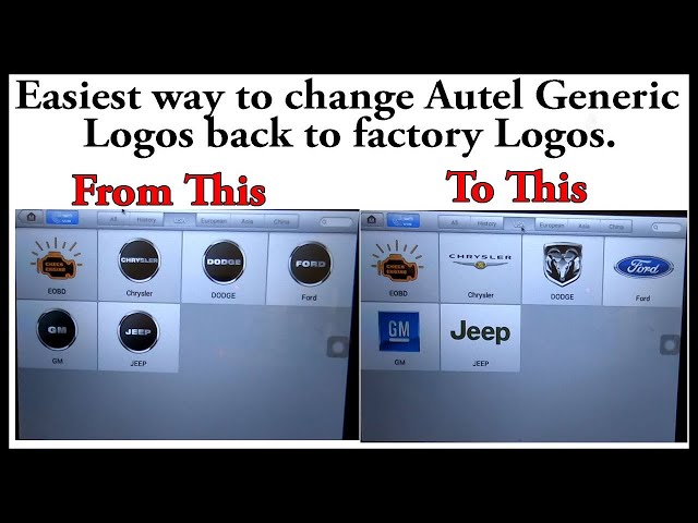 Easy way to change Autel Logo's back to factory Logo's.