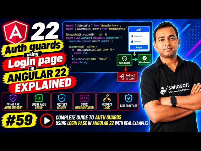 Auth Guards Using Login Page in Angular 22 Explained in Detail | Angular 22 Complete Course