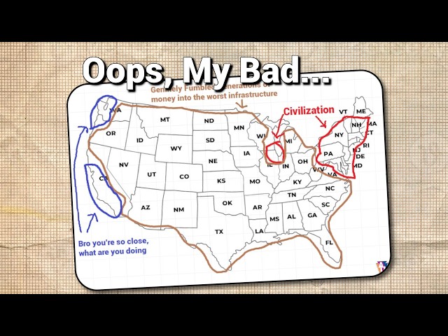 The Unfortunately Accurate map about American Infrastructure