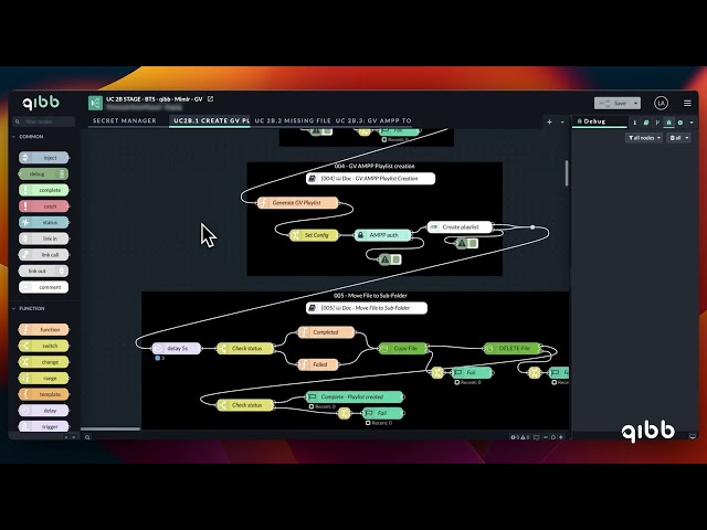 Schedule to playout from BTS to Grass Valley with qibb | use case