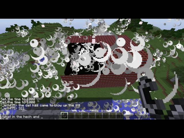 blowing up 90000000 tnt in minecraft