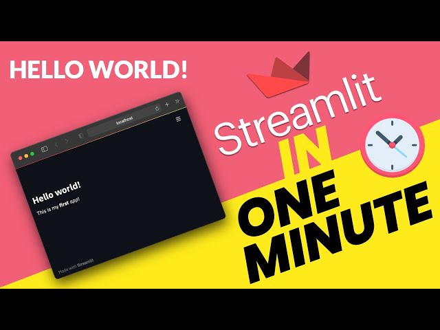 Ep. 1 How to create your first Streamlit web app in 1 minute #shorts