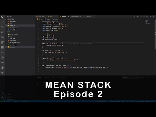 MEAN Stack Tutorial - From Development to Production