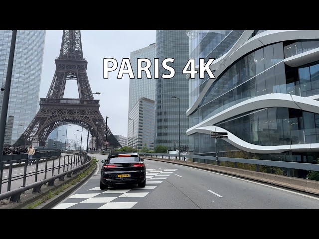 Paris Skyscraper District Drive - 4K 60FPS
