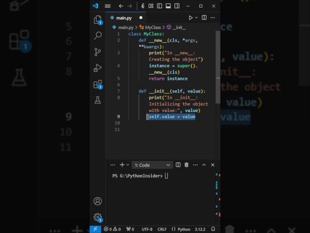 Python new vs init: Object Creation Unboxed! #shorts #coding #python