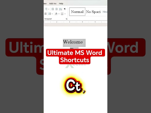 Ultimate MS Word Shortcuts #excel #shorts