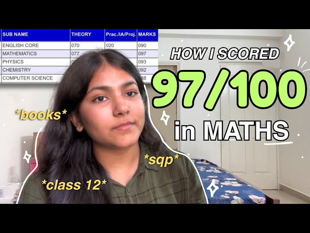 HOW I GOT 97 in MATHS BOARD *class 12* 📚✅