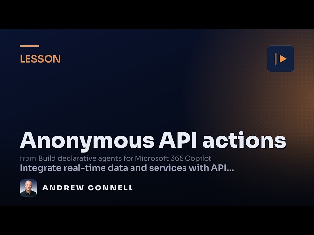 Anonymous API Actions with Azure Functions in Declarative Agents for M365 Copilot