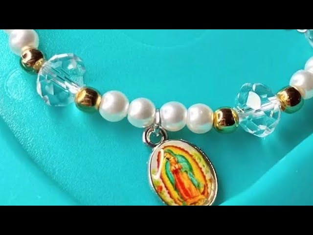 Pulsera de perlas y cristales tutorial #macrame #bisutería 