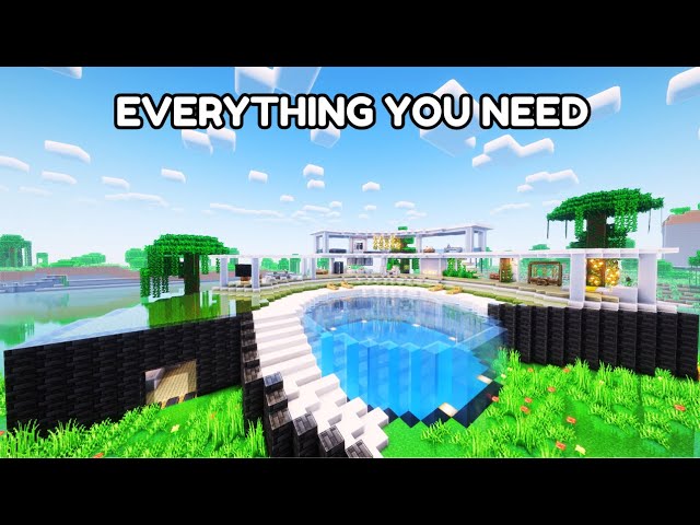 Minecraft:Modern House #3 | Gracium House Tutorial🏡 #youtubeshorts #minecraft #shortvideo #trending
