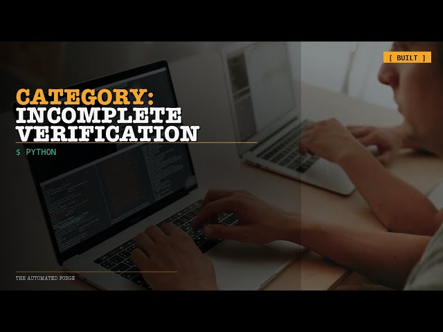 Fixing Python Pipeline Incomplete Verification Error