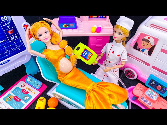 10 Minutes Satisfying Unboxing Barbie & Ken Doll Family，Cute New Baby!Hospital Routine ASMR