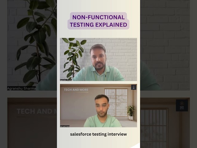 Non-Functional Testing Types Explained | Software Testing Interview #softwaretestinginterview
