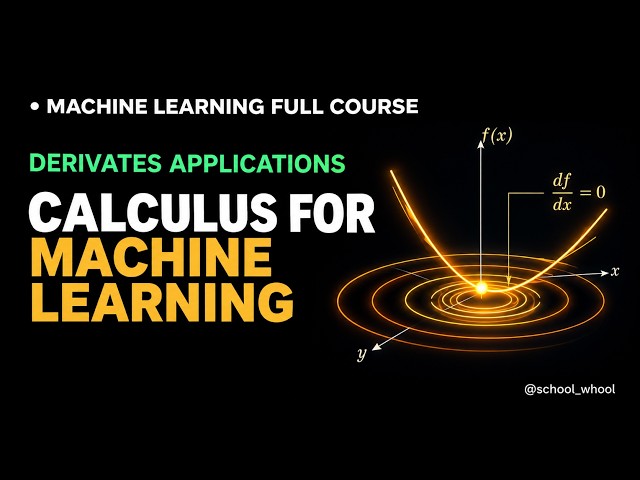 Calculus & Derivatives needed for Machine Learning, explained visually #machinelearning