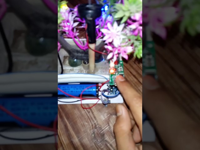 Modified flower pot || with humidity fire module #myproject#humidity#science