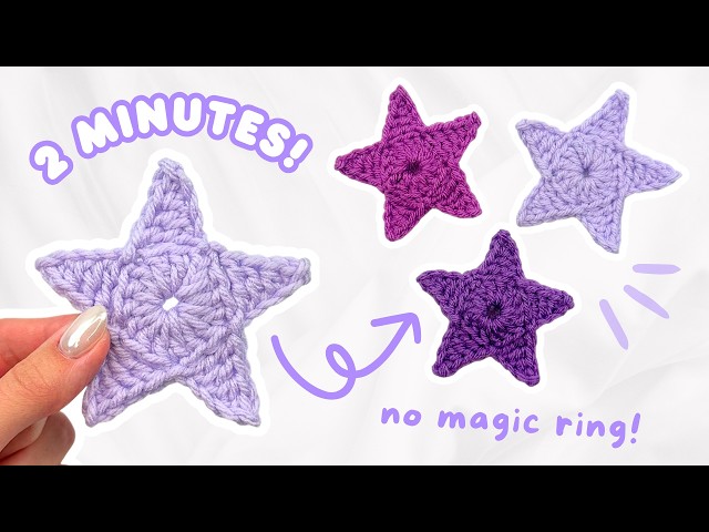 how to crochet a star for BEGINNERS ★ easy crochet star tutorial | no magic circle