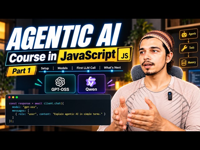 Agentic AI Course in JavaScript – Part 1 (No API Key Needed !)