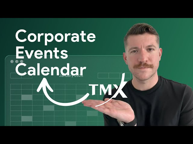 Create a corporate events calendar with Massive and TMX Wall Street Horizon