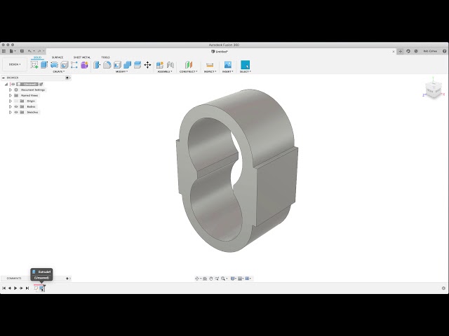 02 Fusion 360 Sketch & Extrude