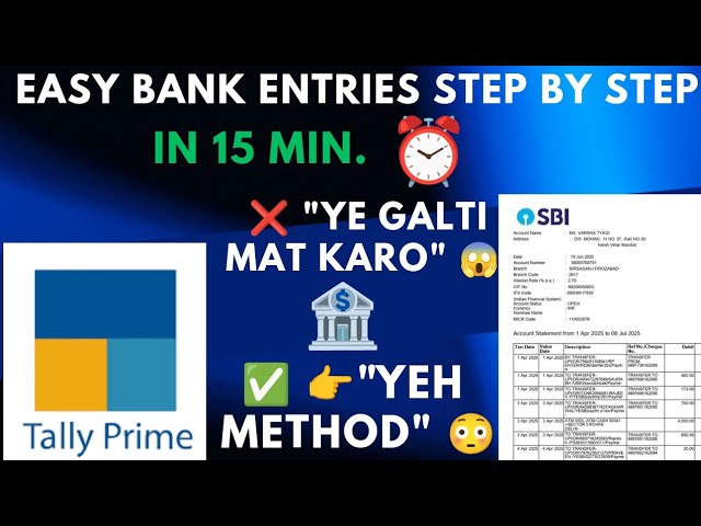 How to enter bank statement in Tally Prime !! Bank statement entry in Tally Prime #50