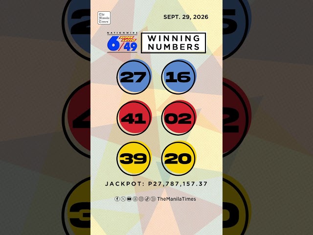 PCSO Lotto Results: P344M Ultra Lotto 6/58, Super Lotto 6/49, 6/42, 6D, 3D, 2D | Sept. 29, 2026