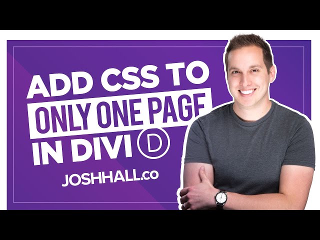 How to Apply CSS to Only One Page in Divi 4