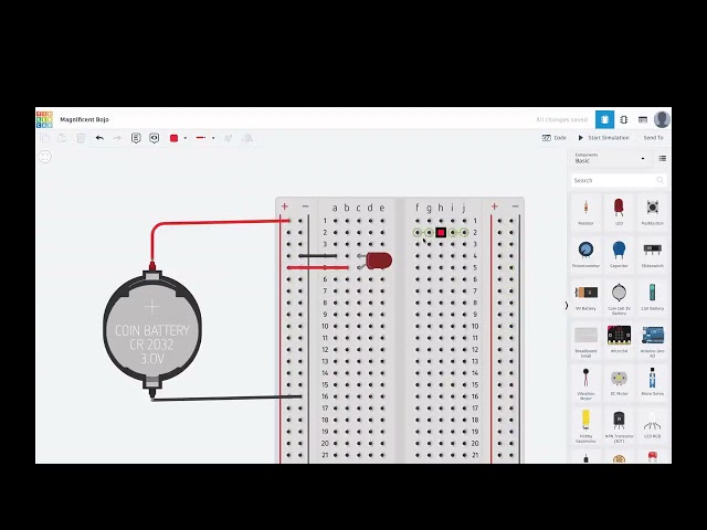 How to use a breadboard Part 3b: Tinkercad breadboard
