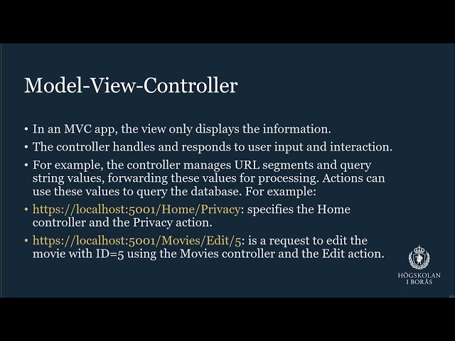 ASP NET Core MVC English