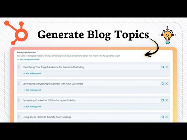 How To Use HubSpot AI Blog Ideas Generator (Content Topic Creation)
