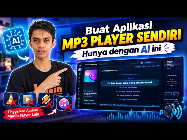 Hasilnya Bikin Kaget 😱! Tutorial Buat MP3 Player Sendiri dengan AI ini otomatis deteksi Lirik Lagu